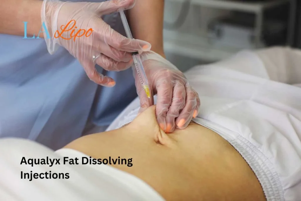 woman having fat dissolving injections Altrincham in the stomach