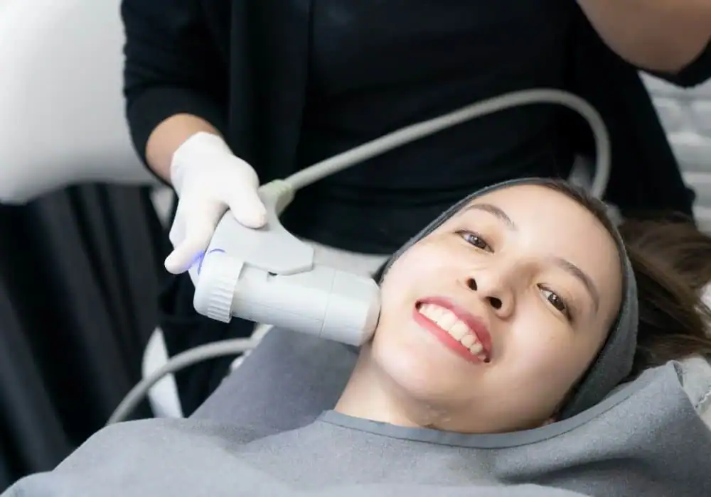 HIFU treatment Altrincham in progress