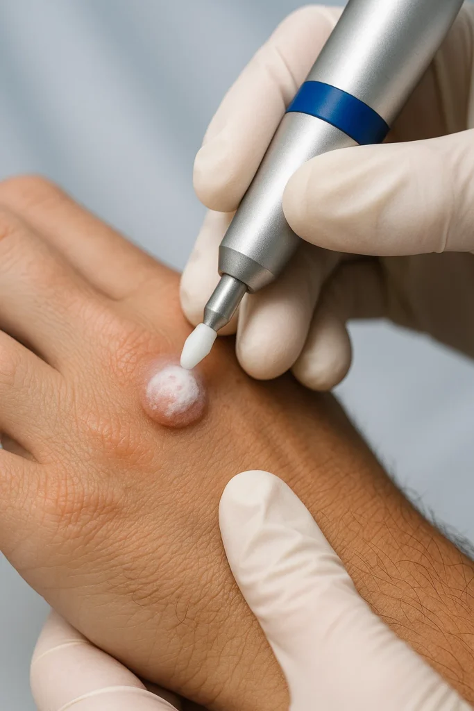 example of wart removal Altrincham using cryopen