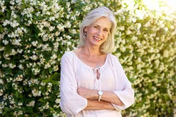 Older woman happy with urinary incontinence treatment Altrincham