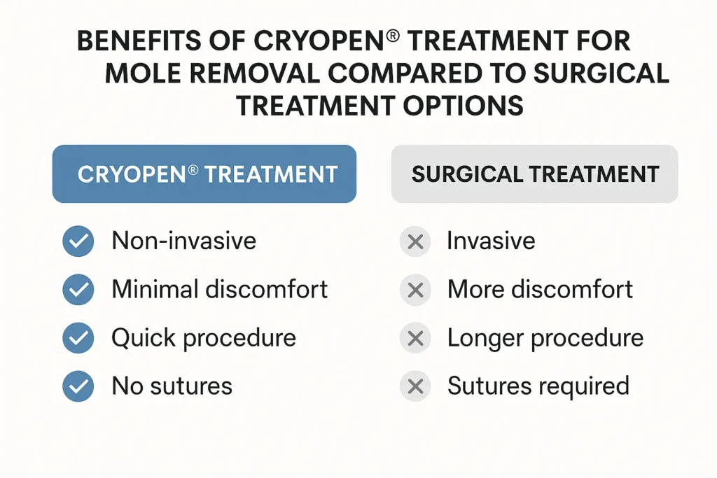 Benefits of facial mole removal Altrincham - call our team today to book a consultation